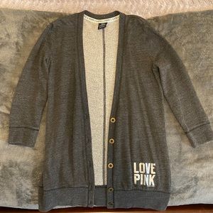PINK women’s Half sleeve grey cardigan